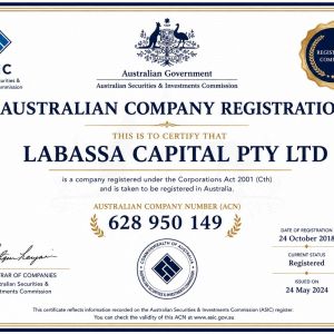 Australian Company Registration — ACN 628 950 149