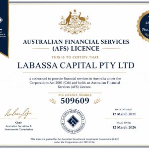 Australian Financial Services (AFS) Licence — No. 509609